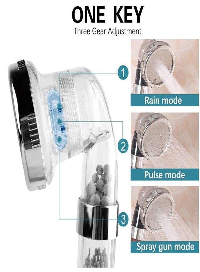 الكبريت رأس دش سبا كبريتي مزود بفلتر موفر للمياه لعلاج تساقط الشعر وجفاف البشرة - Image 4